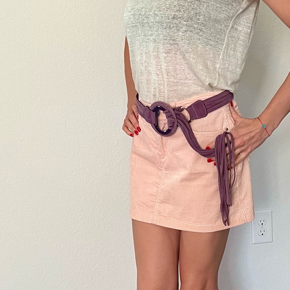 Philosophy tassel belt, 100% suede leather